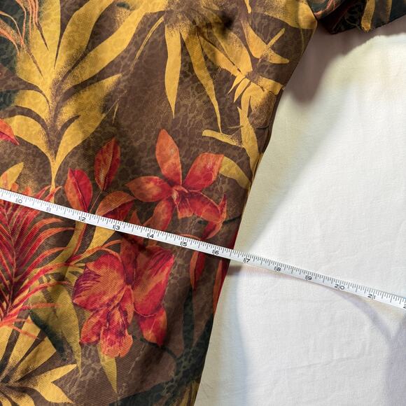 90s Karin Stevens Jungle Vibe Maxi Dress Cheetah Slip Lined Womens 10 Retro VTG - Picture 6 of 7